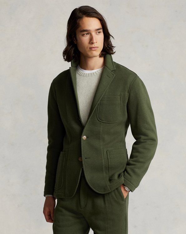 RRL New Ralph Lauren RRL Green Solid Cotton Linen Wool Sportcoat Jacket Mens 2XL XXL 