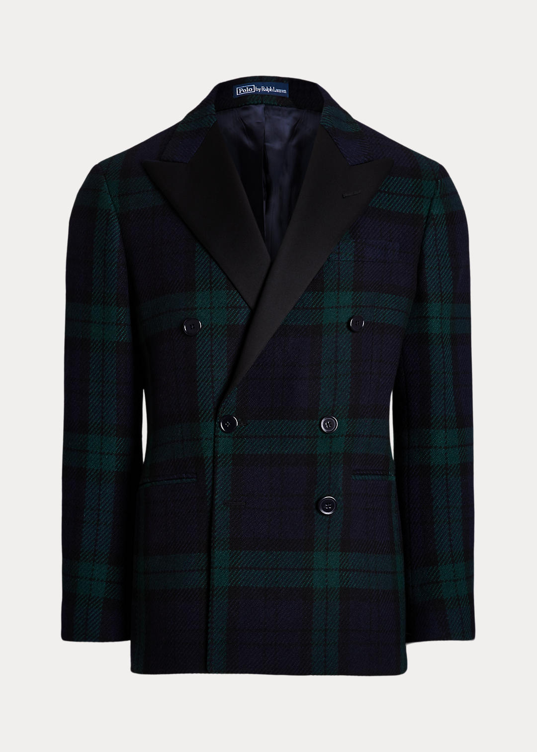 Polo Plaid Wool-Blend Tuxedo Jacket