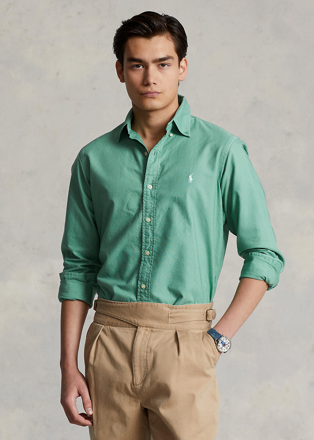 Classic Fit Garment-Dyed Oxford Shirt - All Fits