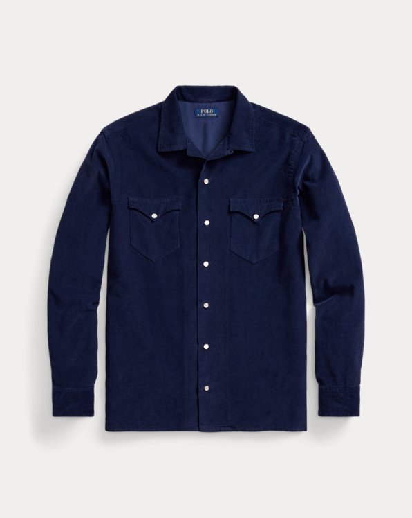 Classic Fit Corduroy Western Camp Shirt