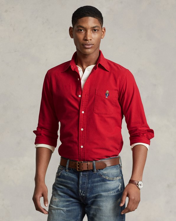 Mens Clothing Shirts Casual shirts and button-up shirts Polo Ralph Lauren Long Sleeve in Red for Men 