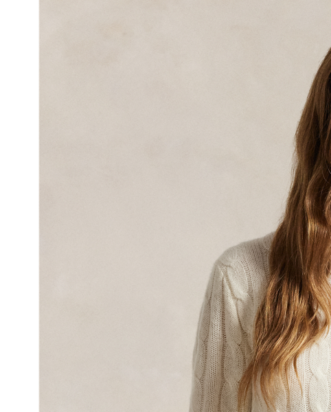 Our unisex cable-knit jumper is a Polo staple dating all the way back to 1973. What hasn't changed is the quality – 100% Italian cashmere – and the seamless way it is knit together. Known as hand-linking, this technique gives the piece an unmistakably attractive shape and soft feel.