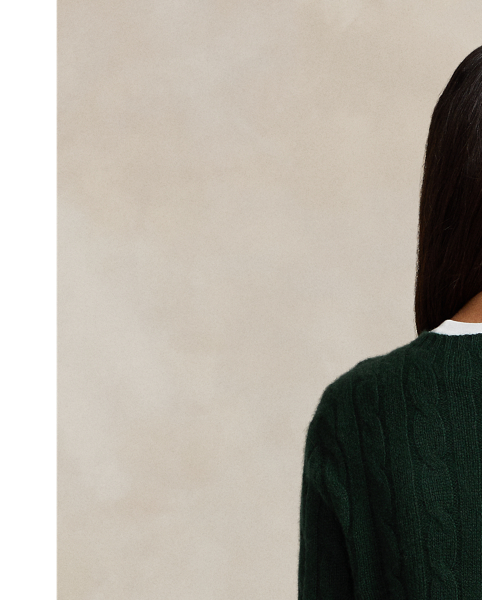 Our unisex cable-knit jumper is a Polo staple dating all the way back to 1973. What hasn't changed is the quality – 100% Italian cashmere – and the seamless way it is knit together. Known as hand-linking, this technique gives the piece an unmistakably attractive shape and soft feel.