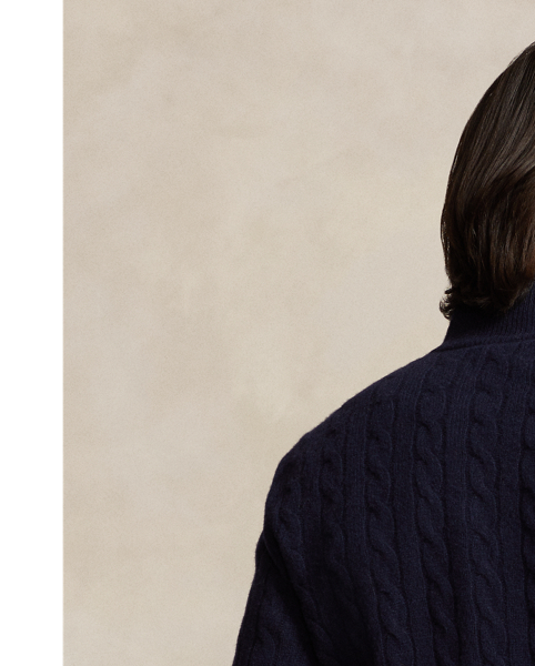 This quarter-zip jumper combines a wool-and-cashmere blend from Italy with our iconic cable-knit design.
