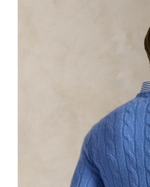 Our unisex cable-knit jumper is a Polo staple dating all the way back to 1973. What hasn't changed is the quality – 100% Italian cashmere – and the seamless way it is knit together. Known as hand-linking, this technique gives the piece an unmistakably attractive shape and soft feel.