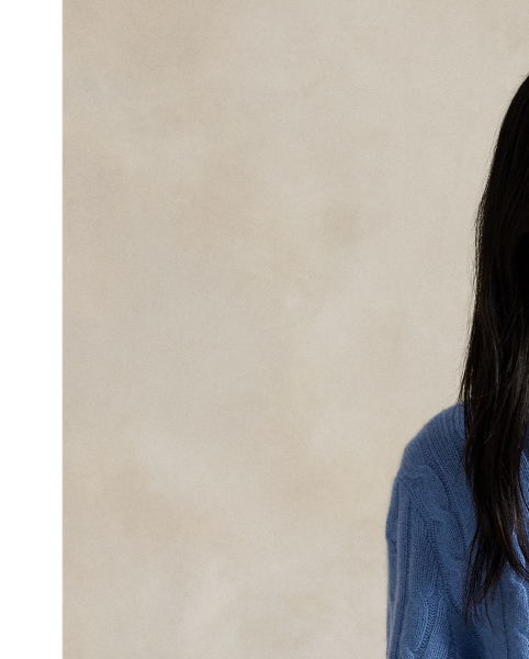 Our unisex cable-knit jumper is a Polo staple dating all the way back to 1973. What hasn't changed is the quality – 100% Italian cashmere – and the seamless way it is knit together. Known as hand-linking, this technique gives the piece an unmistakably attractive shape and soft feel.