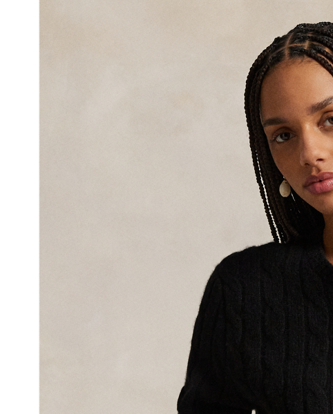 Our unisex cable-knit jumper is a Polo staple dating all the way back to 1973. What hasn't changed is the quality – 100% Italian cashmere – and the seamless way it is knit together. Known as hand-linking, this technique gives the piece an unmistakably attractive shape and soft feel.