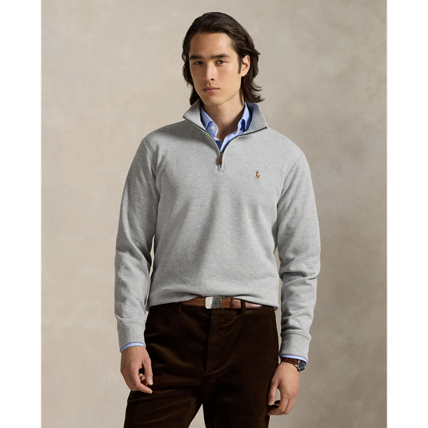 Our Estate-rib fabric gives this pullover a super-soft hand thanks to lightweight cotton, which is both peached and brushed.