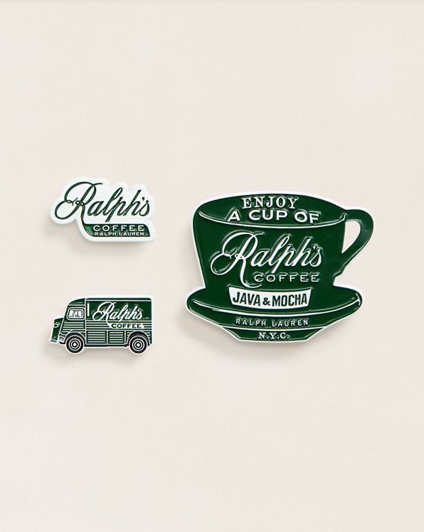 Conjunto de pins chávena Ralph's Coffee
