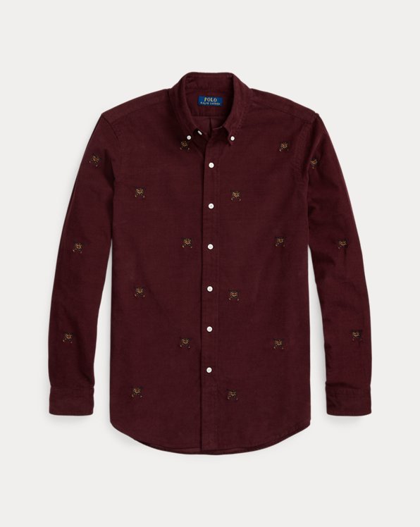 Custom Fit Embroidered Corduroy Shirt