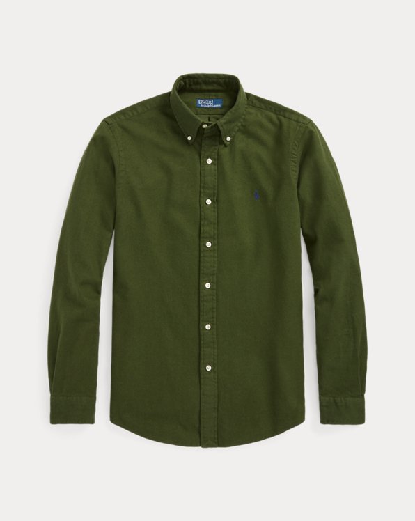 Custom Fit Brushed Flannel Shirt