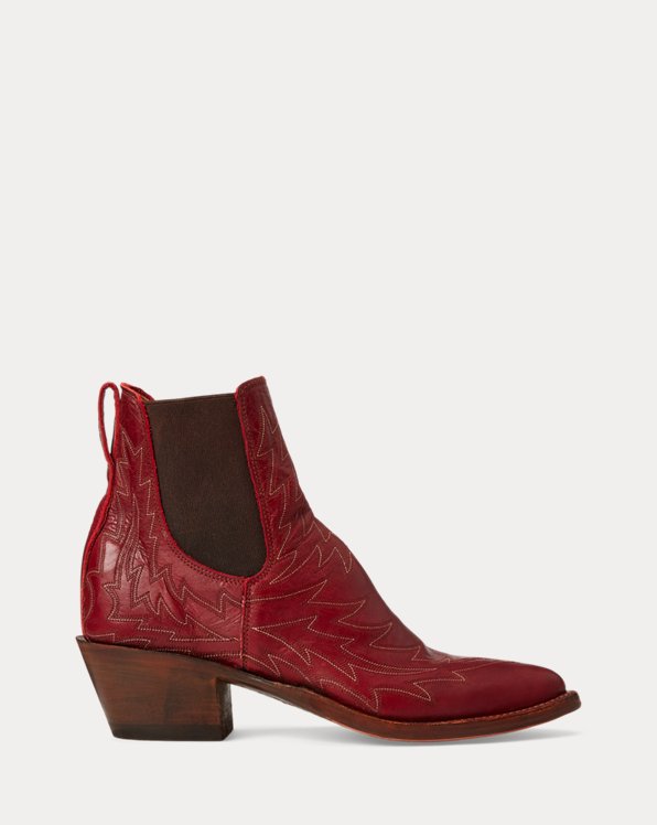 Lottie Embroidered Leather Boot