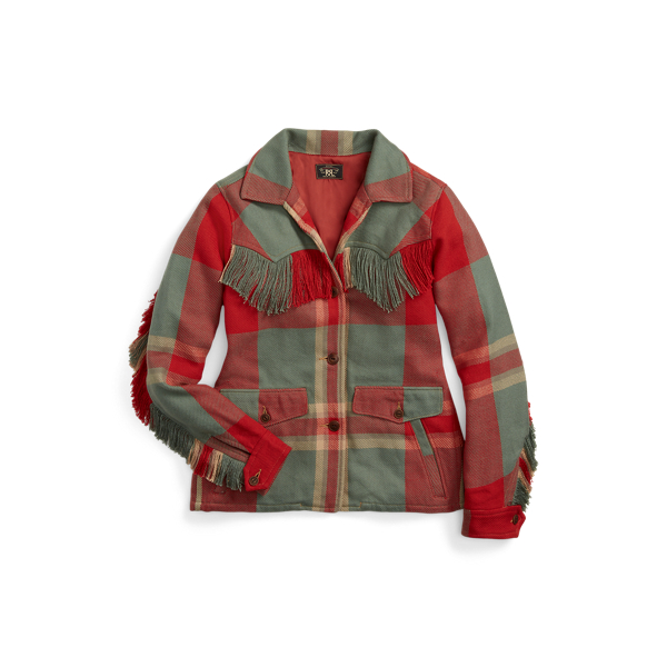 FringeTrim Plaid Twill Shirt Jacket for Women Ralph Lauren® NL