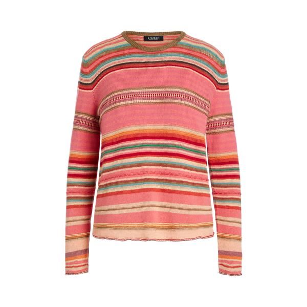 Lauren Striped Cotton-Blend Sweater 2