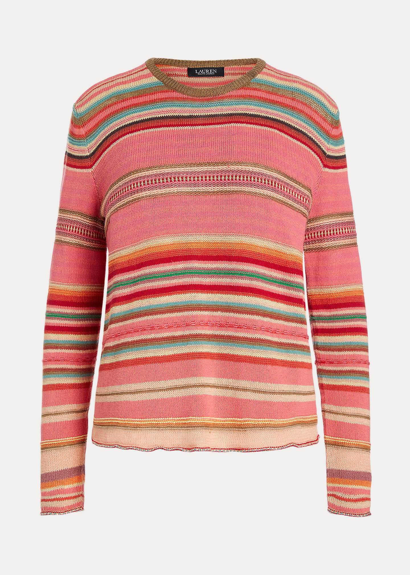 Lauren Striped Cotton-Blend Sweater 2