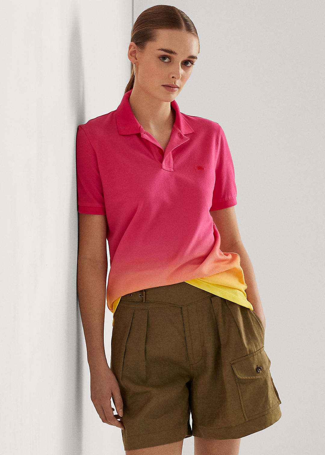 Dip Dyed Piqué Polo Shirt