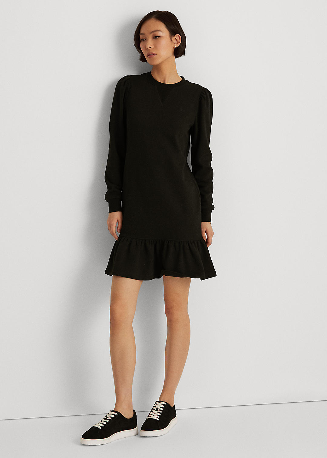 Fleece Drop-Waist Sweatshirt Dress