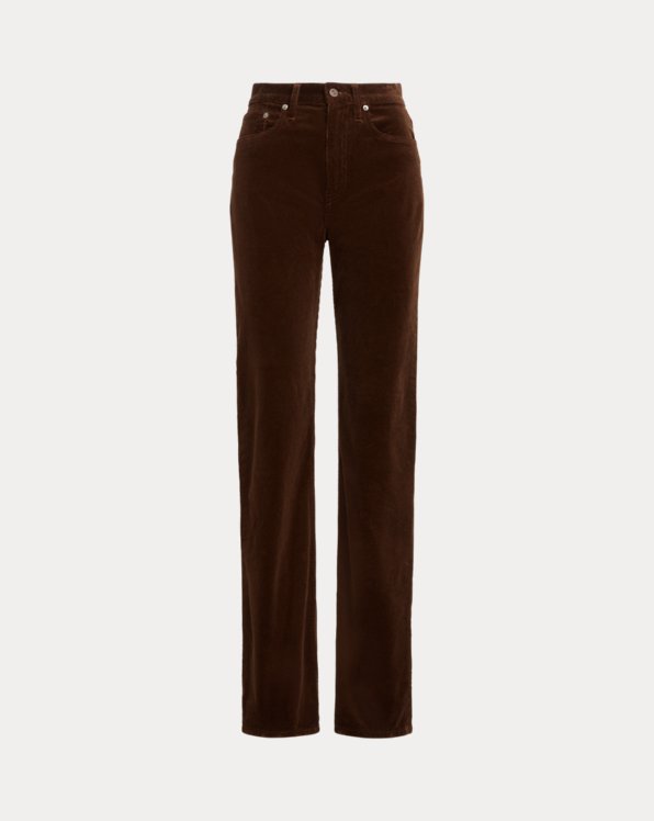 High-Rise Straight Fit Corduroy Trouser