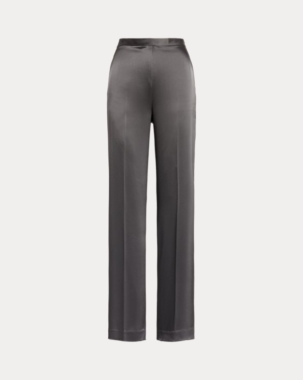 Satin Double-Face Straight Trouser
