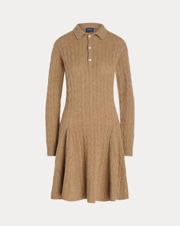 Cable-Knit Wool-Cashmere Jumper Dress