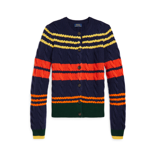 超人気高品質 STRIPE CABLE HALF SLEEVE CARDIGAN sleepyhollowevents.com