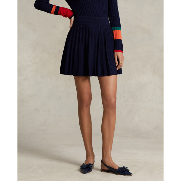 Ralph Lauren Donna Abbigliamento Gonne Gonne plissettate Gonna lana merino e pieghe a raggiera 