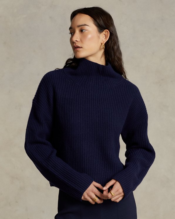 Womens Jumpers and knitwear Polo Ralph Lauren Jumpers and knitwear Polo Ralph Lauren Turtleneck Wool Sweater in Blue Save 12% 