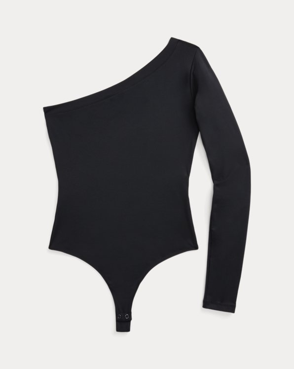 Jersey bodysuit met een blote schouder