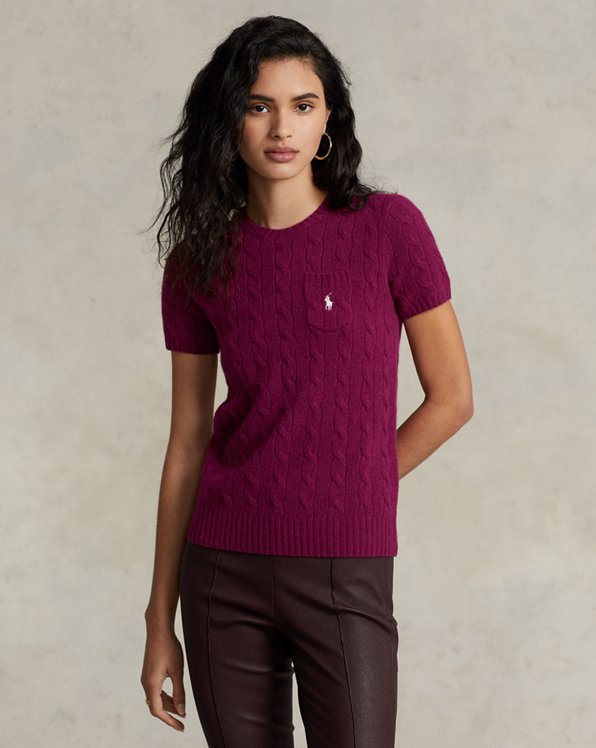 Red - Save 9% Womens Jumpers and knitwear Polo Ralph Lauren Jumpers and knitwear Polo Ralph Lauren Cashmere Long Sleeve Pullover in Orange 