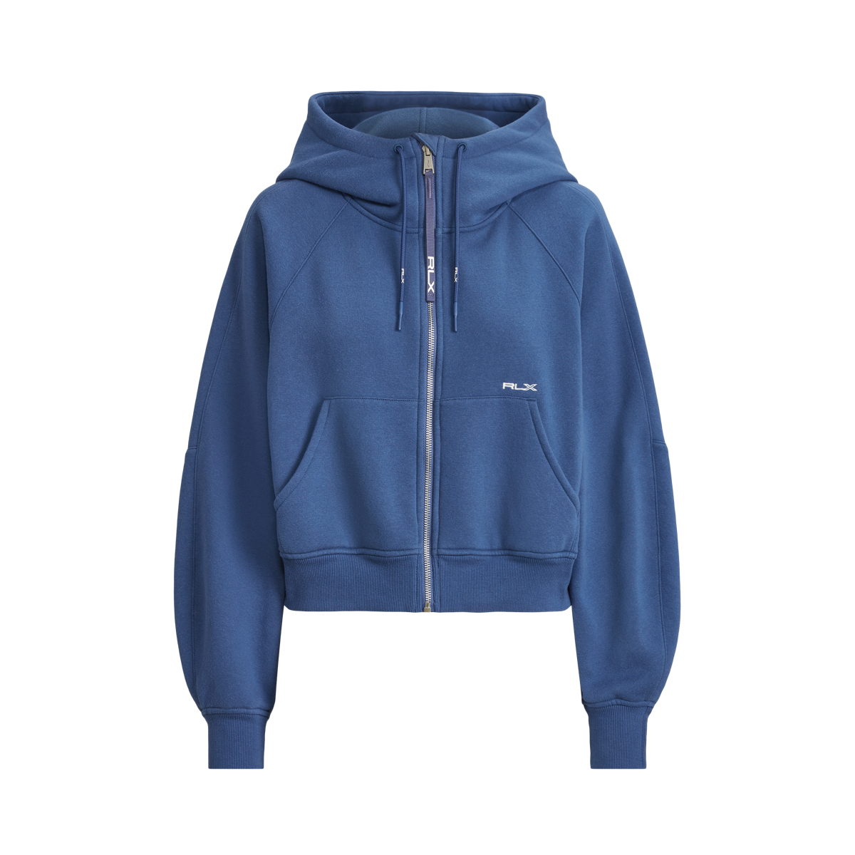 Fleece Full-Zip Dolman-Sleeve Hoodie