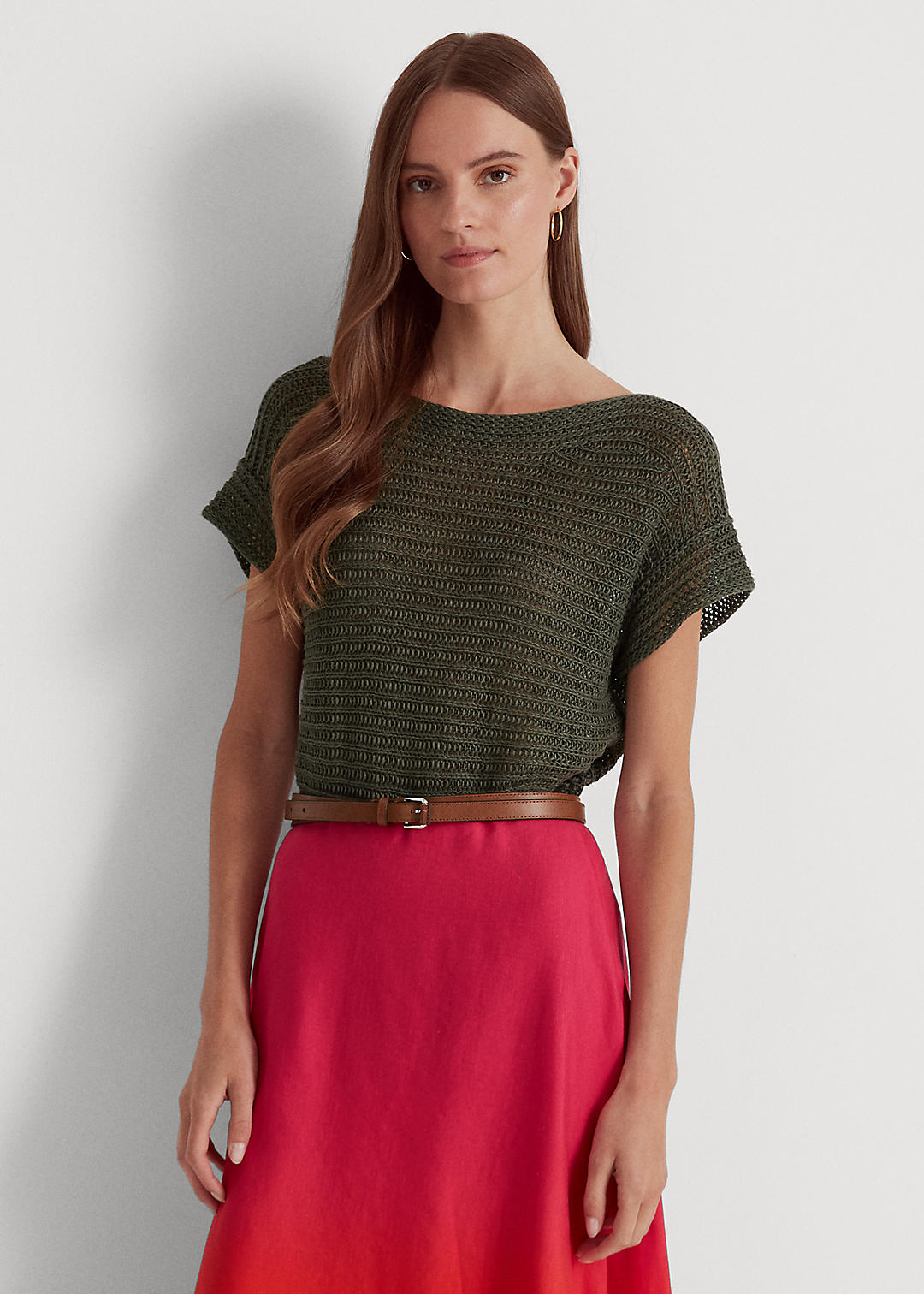 Linen Short-Sleeve Sweater