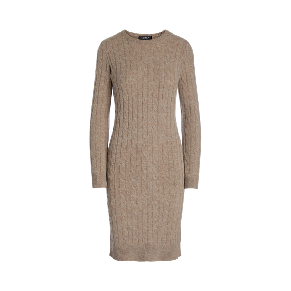 CableKnit WoolCashmere Sweater Dress for Women Ralph Lauren® UK