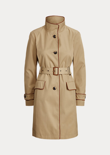 Ralph Lauren Femme Vêtements Manteaux & Vestes Manteaux Trench-coats Trench-coat ceinturé en coton mélangé 
