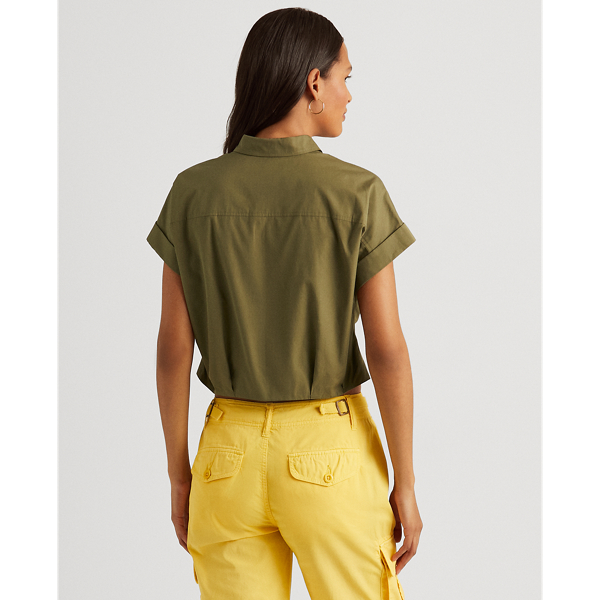 Ralph Lauren Donna Abbigliamento Camicie Camicie a maniche corte Camicia ritorta in popeline di cotone 