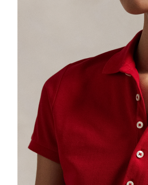 From its meticulous construction – our signature embroidered Pony requires a total of 982 individual stitches to produce – to its breathable cotton mesh fabric,  Ralph Lauren Lauren's Polo shirt has been an icon of American style since 1972. This version is made with a hint of stretch for comfort.