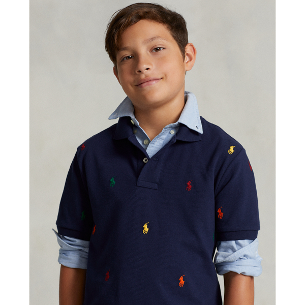 NWT Ralph Lauren Toddler Boys S/S Classic Solid Mesh Polo Shirt 2/2t 3