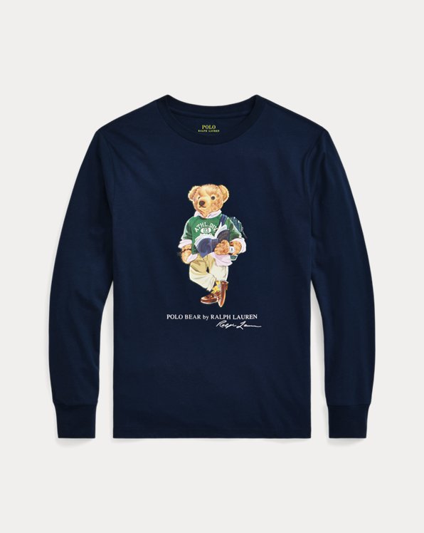 Katoenen Polo Bear T-shirt in lange mouw