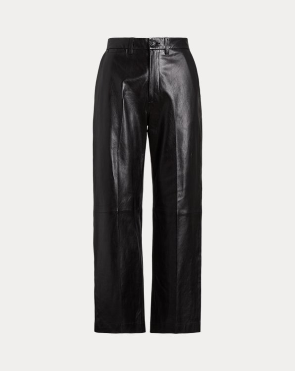 Ralph Lauren Femme Vêtements Pantalons & Jeans Pantalons Pantalons en cuir Pantalon 7/8 skinny en cuir nappa 