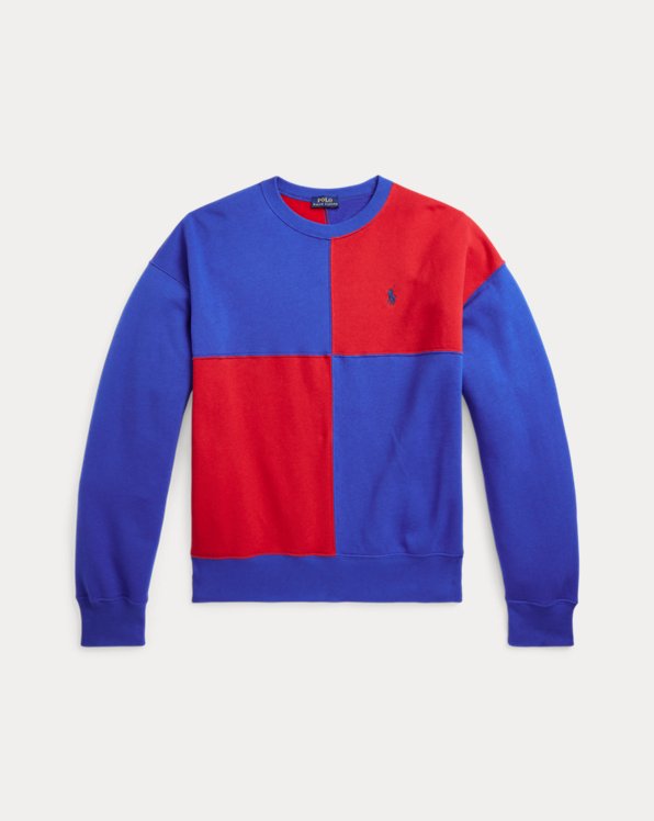 French terry sweatshirt met kleurblokken