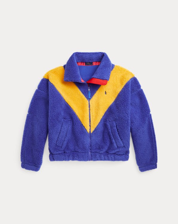 Colour-Blocked Fleece Full-Zip Jacket