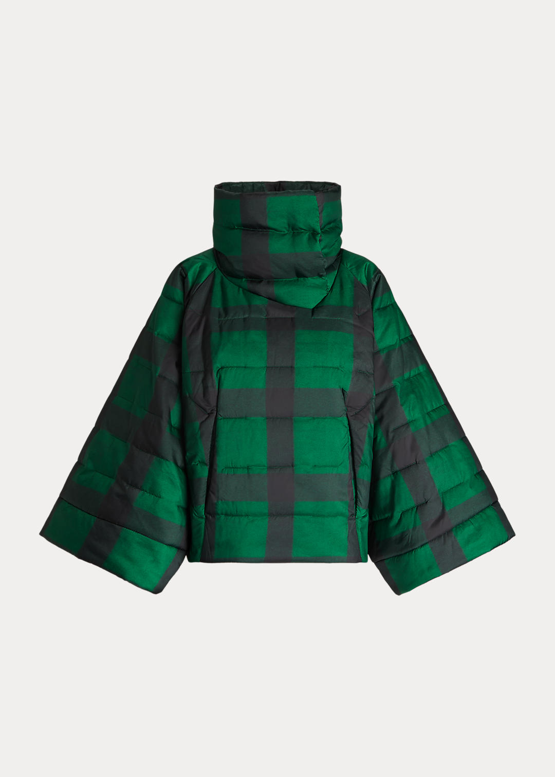 Plaid Quilted Poncho