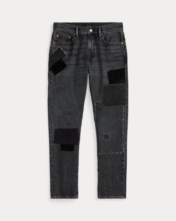 Avery jeans met ton-sur-ton patchwork