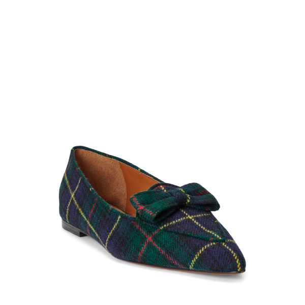 Polo Ralph Lauren Ashtyn Plaid Wool Pointed Loafer 2
