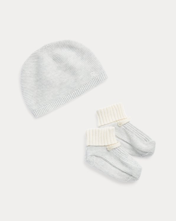 Organic Cotton Hat and Booties Set