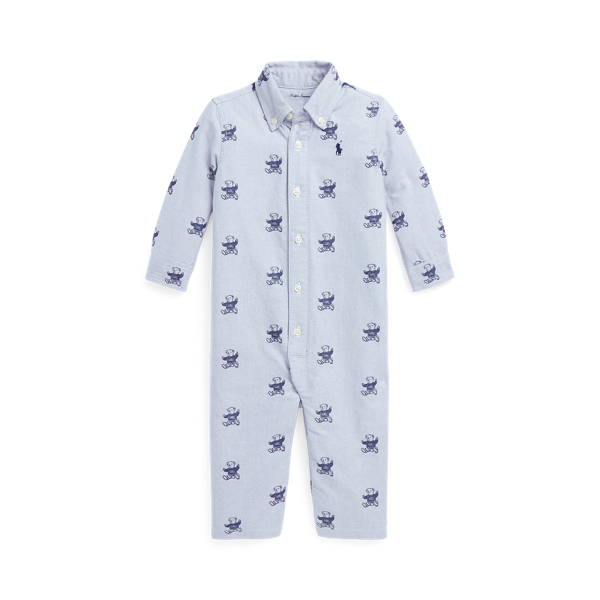 Sitting Bear Cotton Oxford Coverall