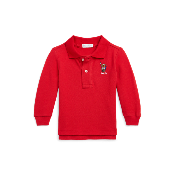Polo Bear Cotton Mesh Polo Shirt