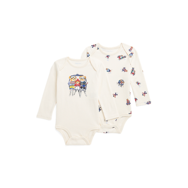 Deux bodys bébé Polo Bear en coton