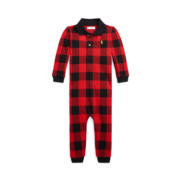 Buffalo Check Cotton Mesh Polo Coverall