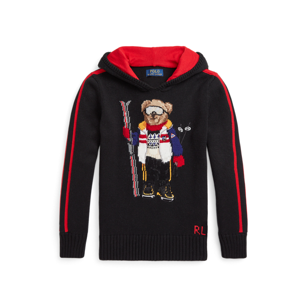 Pull à capuche Polo Bear en coton