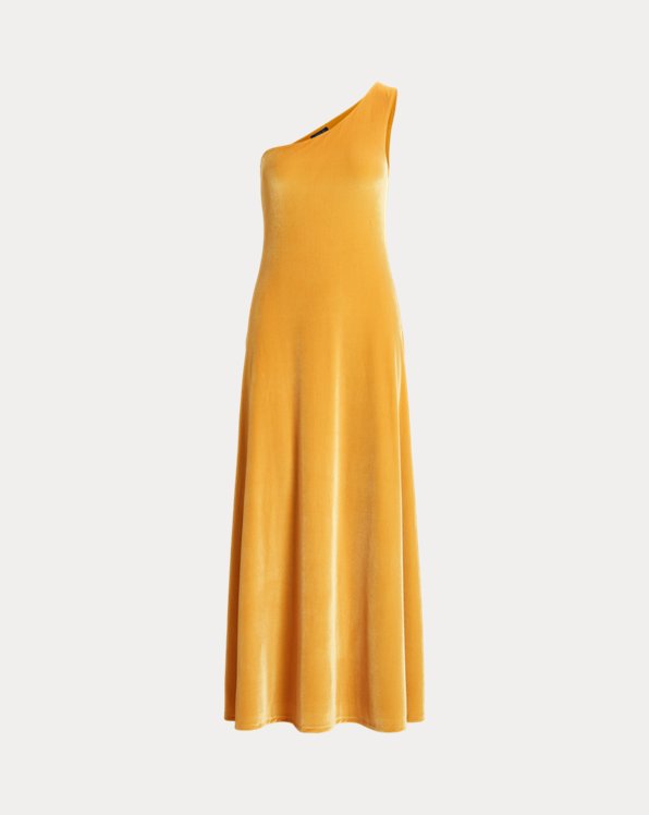 Velvet One-Shoulder Cocktail Dress